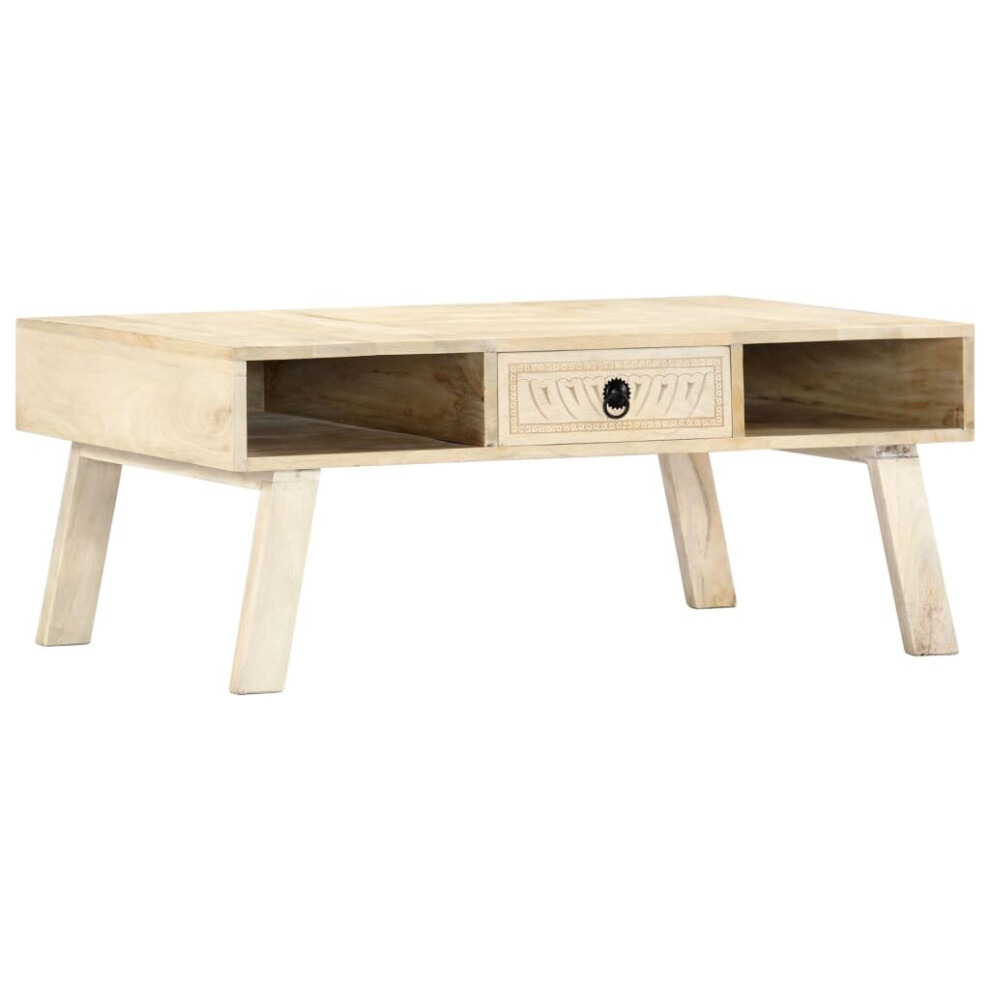 vidaXL Solid Mango Wood Coffee Table Wooden Couch Entryway Accent Tea Desk