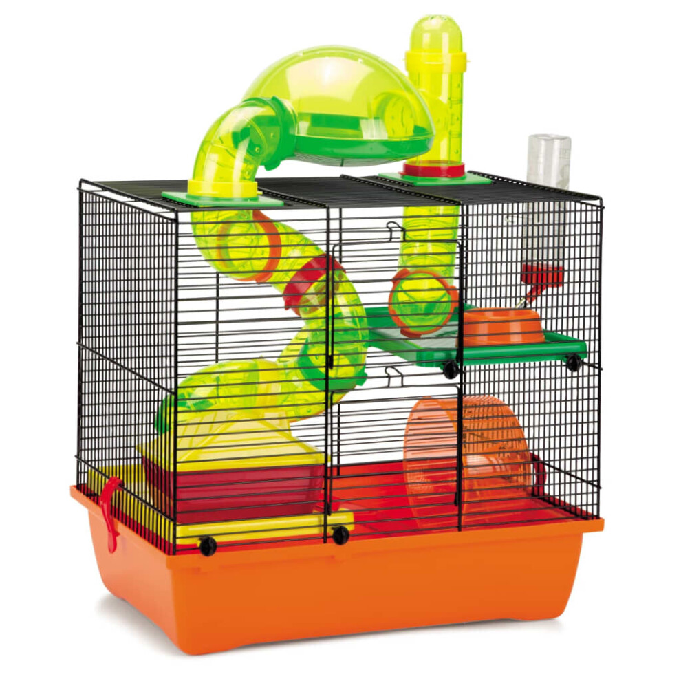 Beeztees Rodent Cage ROCKY 43x28x38.5cm Rodent House Running Wheel Food Bowl