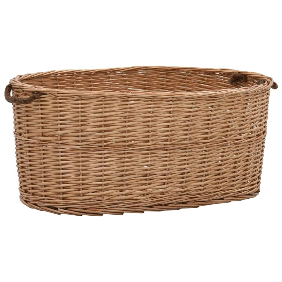 Vidaxl Firewood Basket With Carrying Handles 78X54x34cm Natural Willow Basket