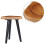 VidaXL vidaXL Solid Teak Wood Coffee Table Handmade Natural Colour Black Side Table 1