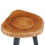VidaXL vidaXL Solid Teak Wood Coffee Table Handmade Natural Colour Black Side Table 3