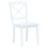 VidaXL vidaXL 4x Solid Rubber Wood Dining Chairs Sturdy White Wooden Kitchen Seating 2