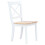 VidaXL vidaXL 6x Solid Rubber Wood Dining Chairs White and Light Wood Kitchen Seating 2