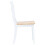 VidaXL vidaXL 6x Solid Rubber Wood Dining Chairs White and Light Wood Kitchen Seating 3