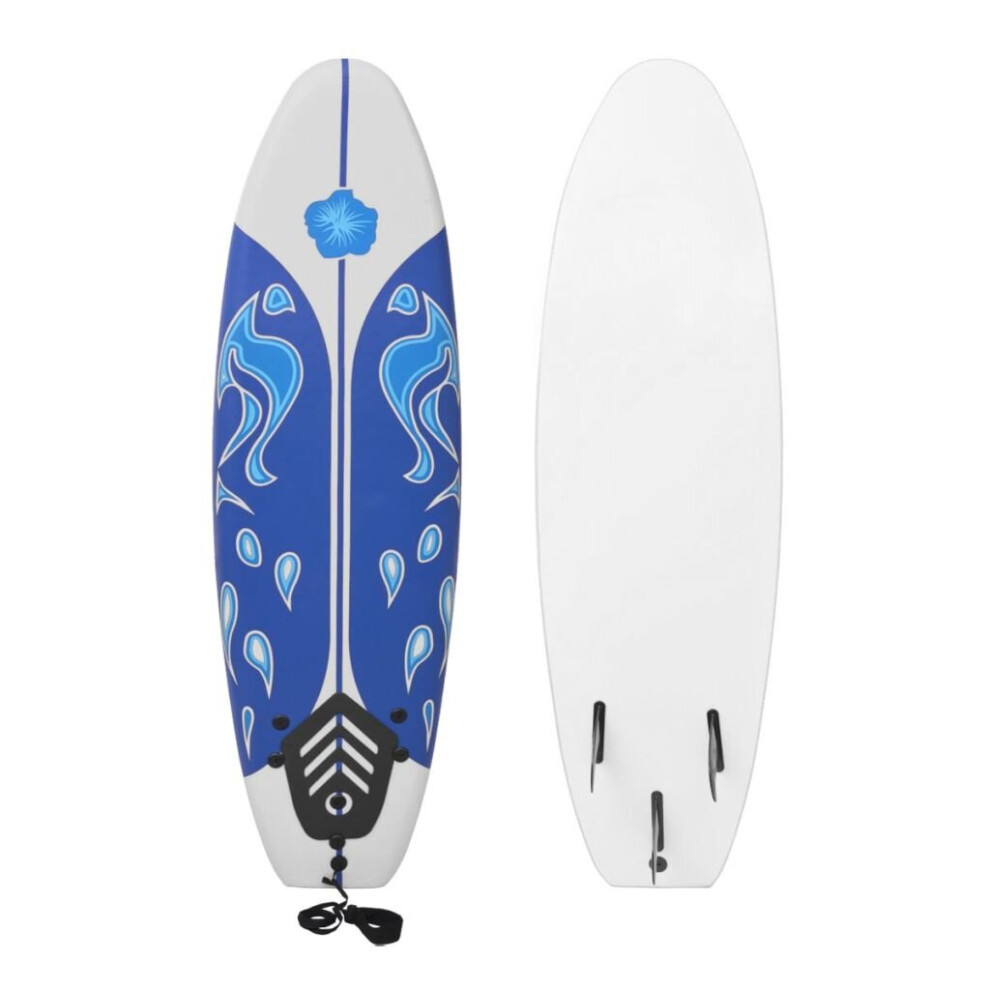 vidaXL Surfboard Blue 170 cm Soft XPE Buoyancy Wave Riding Board for Beginner
