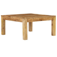 vidaXL Solid Mango Wood Coffee Table 80x80x40cm Living Room Furniture Stand