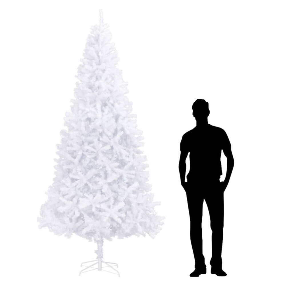 vidaXL Artificial Christmas Tree 300cm White Party Holiday Decoration Plant