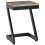 VidaXL vidaXL Solid Teak Wood Coffee Table Z Leg Transparent Polyresin Side Table 3