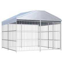 vidaXL Outdoor-Hundezwinger mit Überdachung 300300200 cm