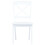 VidaXL vidaXL 2x Solid Rubber Wood Dining Chairs Sturdy White Wooden Kitchen Seating 3