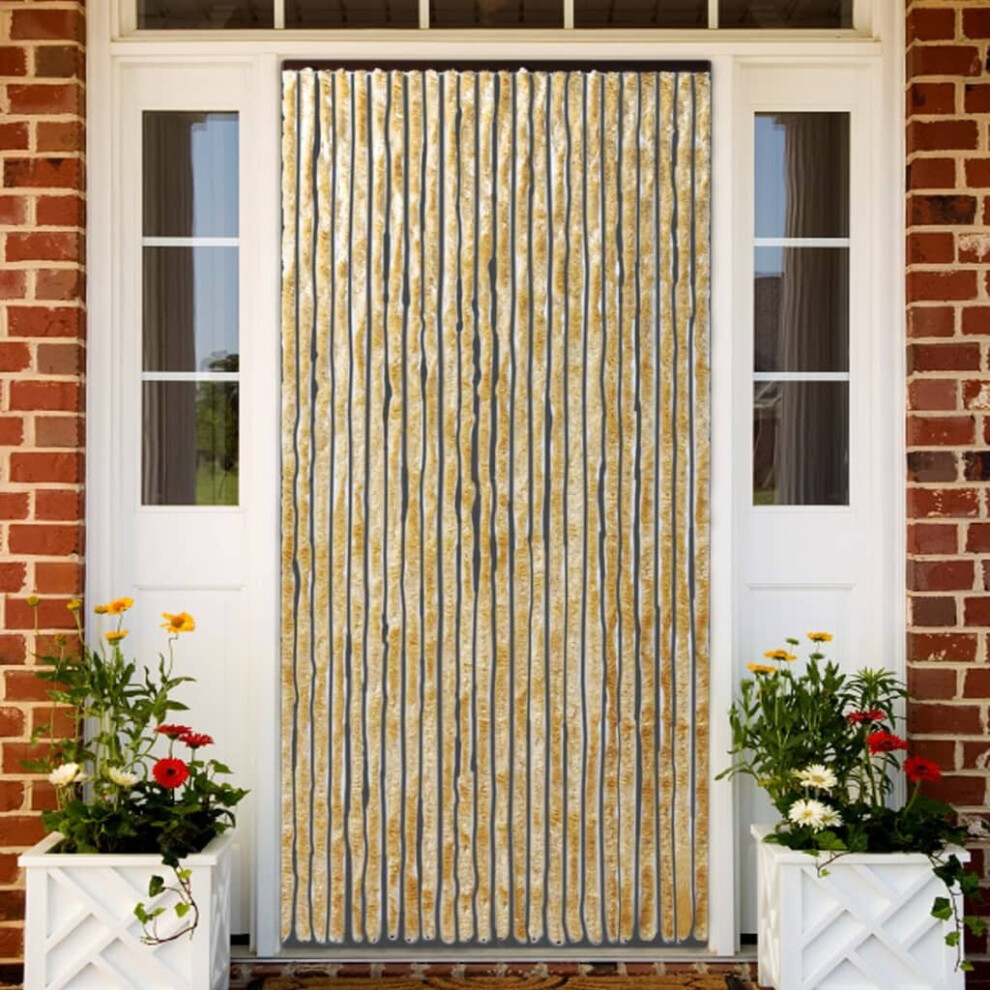 Vidaxl Insect Curtain 90X220cm Chenille Mosquito Fly Door Screen Mesh Beige
