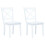VidaXL vidaXL 2x Solid Rubber Wood Dining Chairs Sturdy White Wooden Kitchen Seating 1