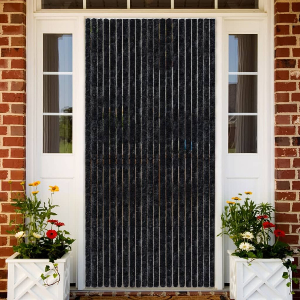 Vidaxl Insect Curtain 90X220cm Chenille Fly Screen Bug Door Mesh Anthracite