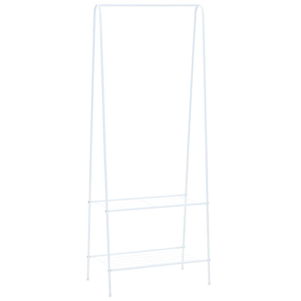 vidaXL Clothes Rack 59x35x150cm White Garment Coat Closet Organiser Stand