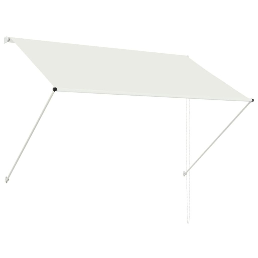 vidaXL Retractable Awning 200x150cm Cream Garden Window Door Canopy Sun Screen