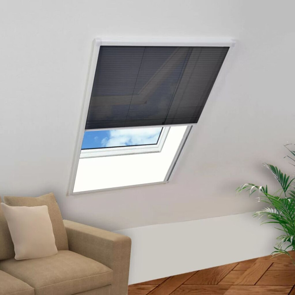 Vidaxl Plisse Insect Screen For Windows Aluminium 60X80 Cm Curtain Mesh Net