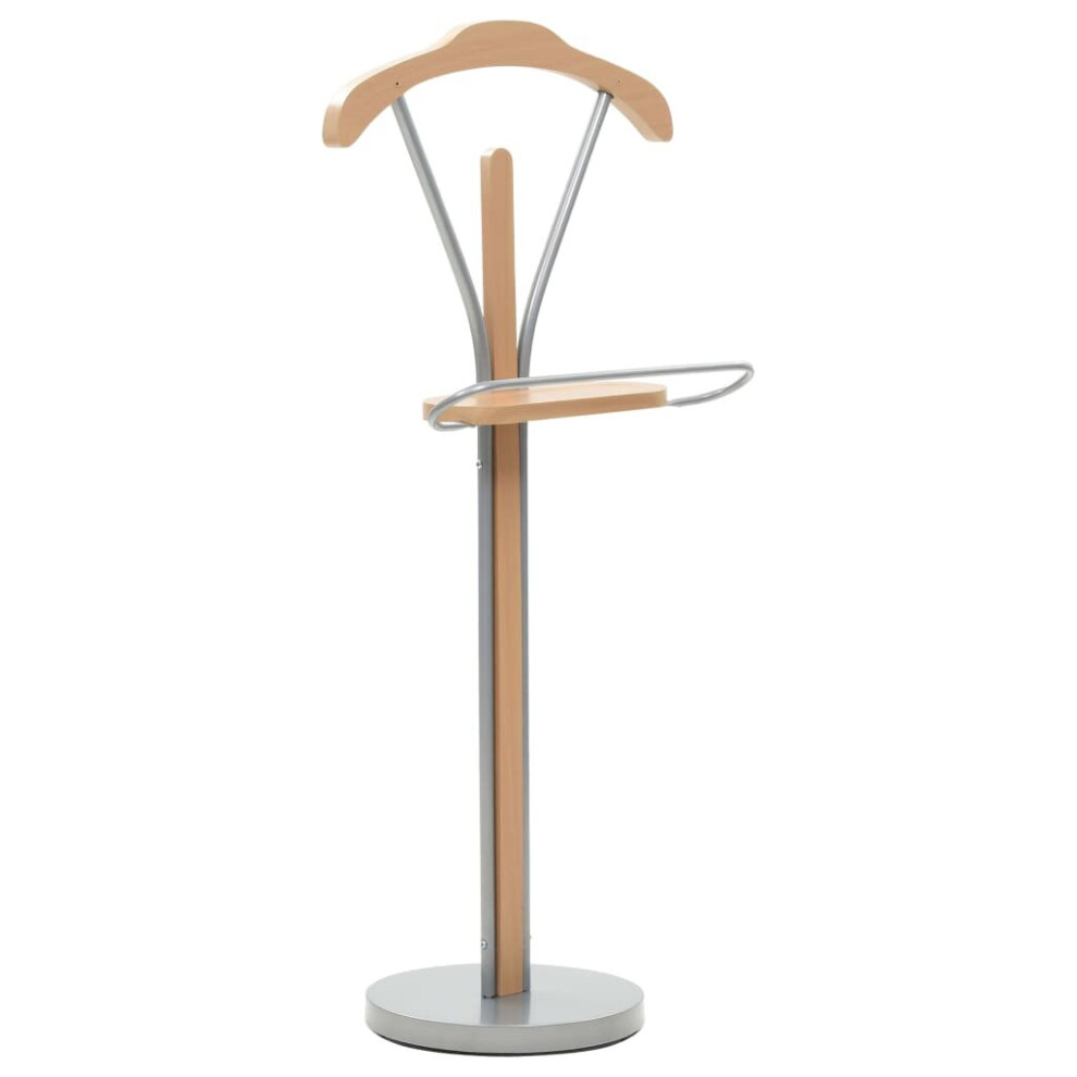 Vidaxl Suit Stand 45X35x107cm Natural Clothing Coat Garment Rack Valet Hanger