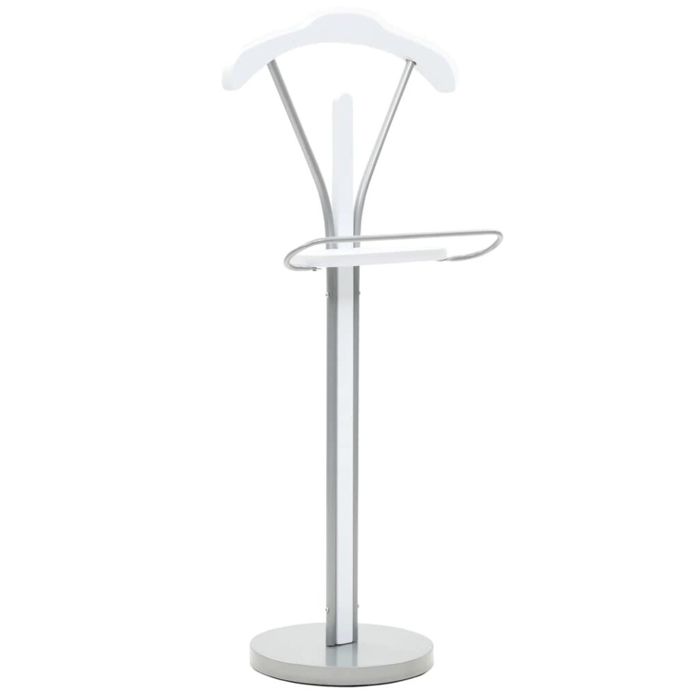 vidaXL Suit Stand 45x35x107cm White Clothing Coat Garment Rack Valet Hanger