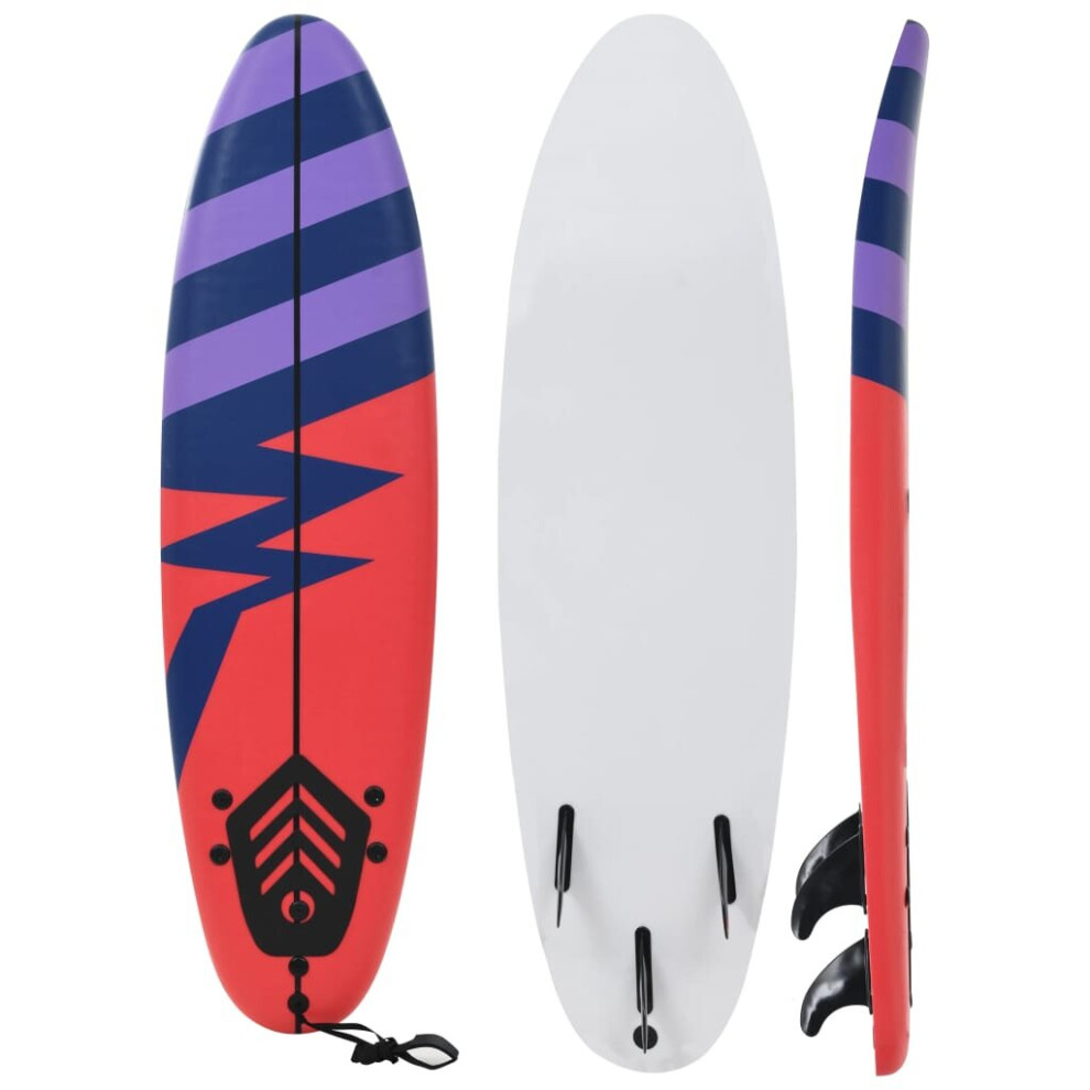 Vidaxl Surfboard 170Cm Stripe Beginner Buoyancy Wave Riding Surfing Board