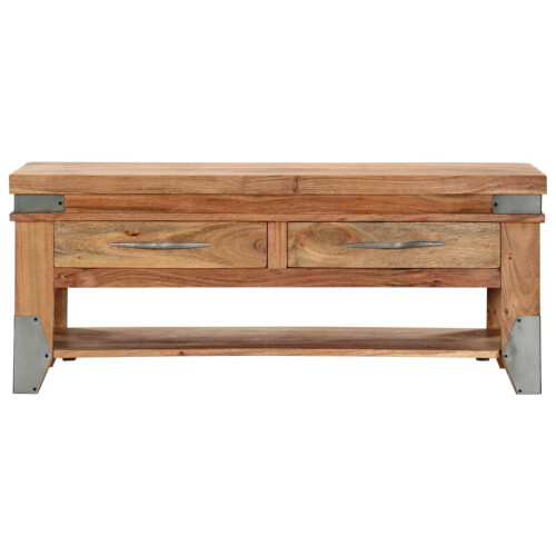 VidaXL vidaXL Solid Acacia Wood Coffee Table 110x52x45cm Home Couch Side Trunk Stand 1