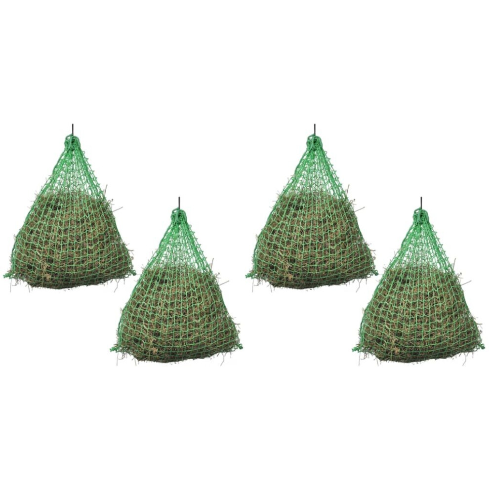 Vidaxl 4X Hay Nets Round Pp Livestock Feeders & Waterers Feeding Bale Hay Net