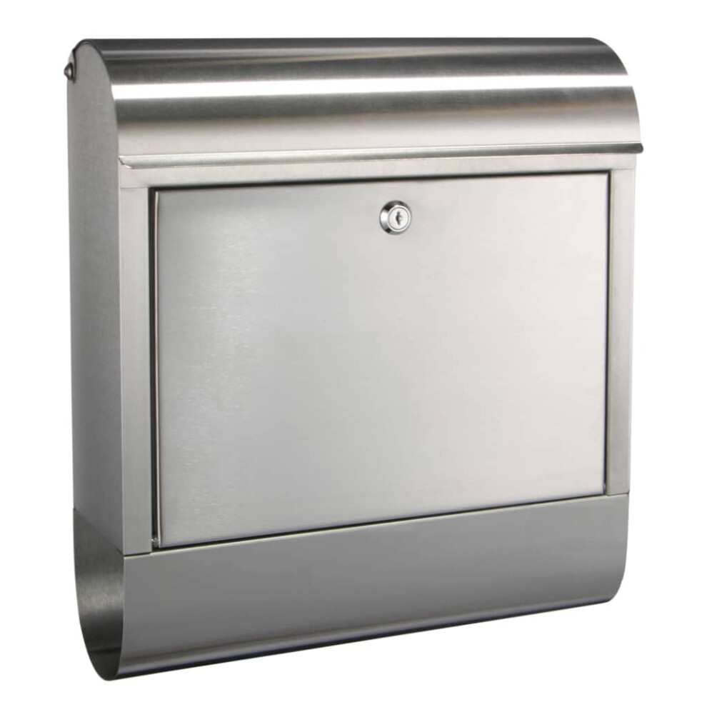 HI Letter Box Stainless Steel 38x12x42.5cm Outdoor Lockable Postbox Mailbox