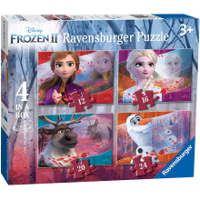 Ravensburger Disney Frozen 2, 4 in a Box (12, 16, 20, 24pc) Jigsaw Puzzles