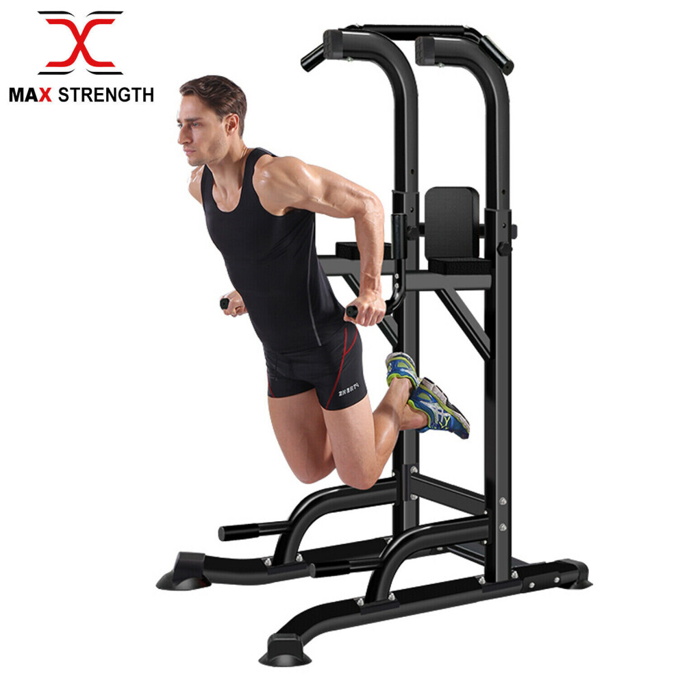 Power Pull Up Station Dip Exercise Bar Chin Push Up Knee Raise Stand 