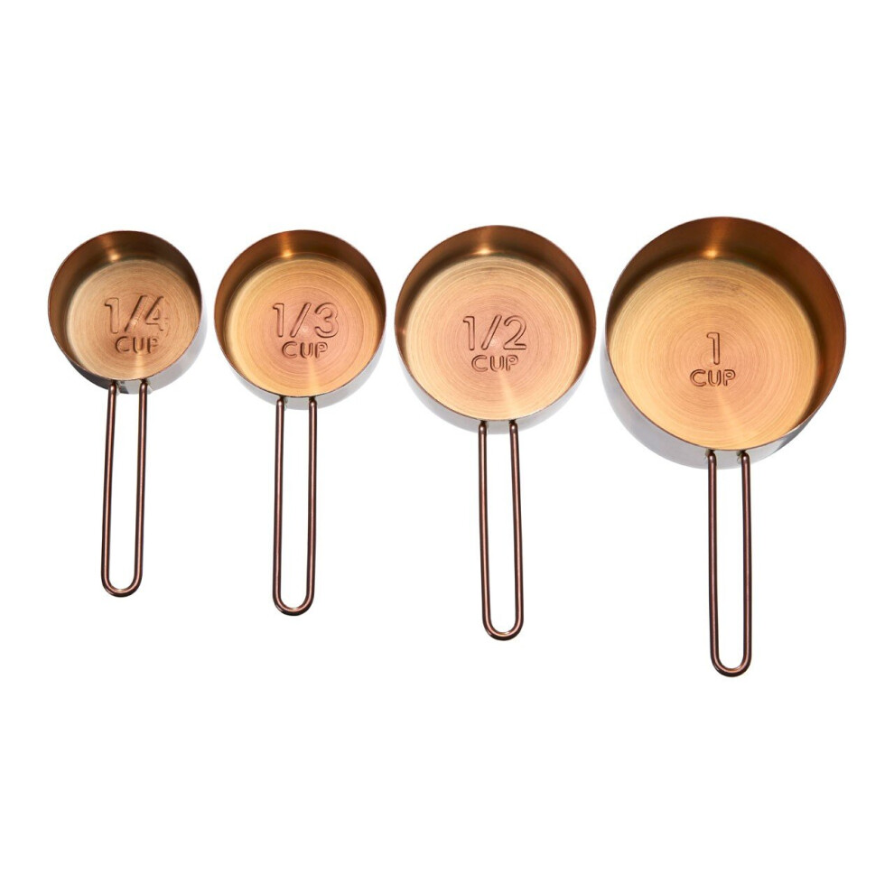 Premier Housewares Alchemist Set Of 4 Rose Measuring Cups Gold