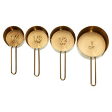 Alchemist Set Of 4 Gold Finish Measuring Cups