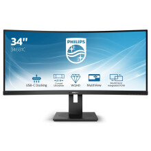 Philips B Line 346B1C/00 computer monitor 86.4 cm (34") 3440 x 1440 pixels WQHD LCD Curved Matt Black