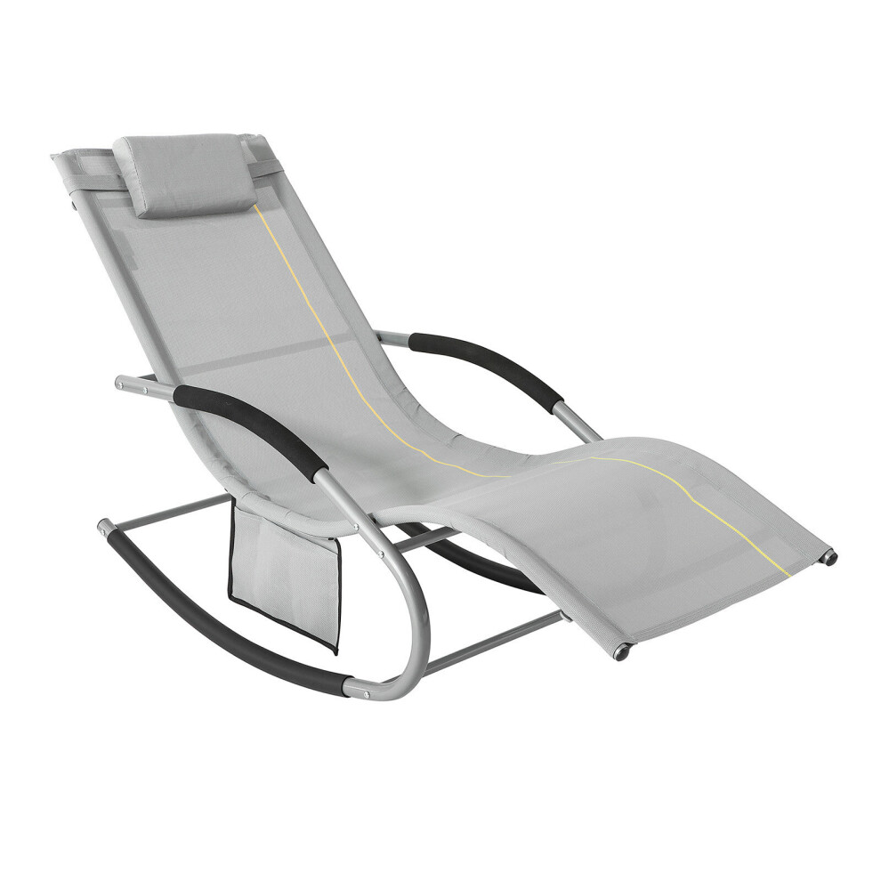 SoBuyÂ® OGS28-HG, Outdoor Garden Sunlounger Rocking Chair