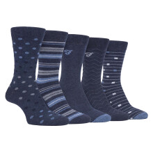(39-45, FCS273DENTEL (Polka Dot)) Farah - Farah - 5er Pack Herren Dünne Klassische Polka Dot Gemusterte Socken Baumwolle