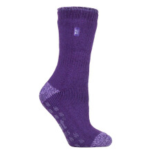 (04-Aug, Lila (Wacholder)) Heat Holders - Heat Holders - Damen Warme Anti Rutsch Thermo Stoppersocken mit Abs Sohlen