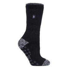 (04-Aug, Schwarz (Wacholder)) Heat Holders - Heat Holders - Damen Warme Anti Rutsch Thermo Stoppersocken mit Abs Sohlen