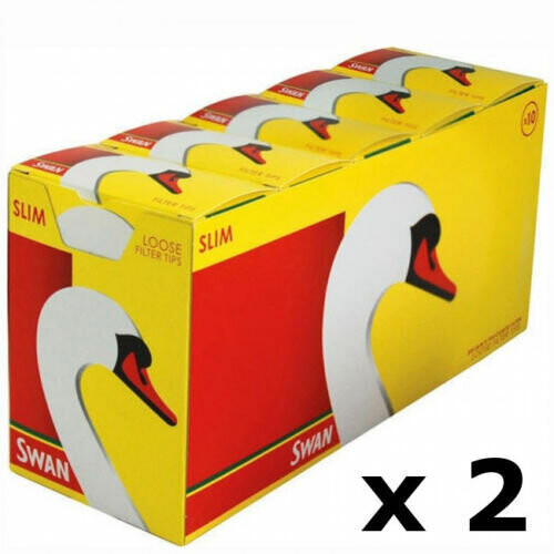20 Packs x 165 SWAN Slim line Filter Tips Slimline 1