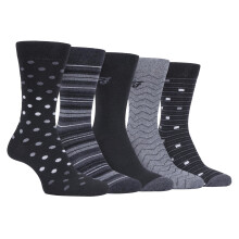 (39-45, FCS273BLKCHA (Polka Dot)) Farah - Farah - 5er Pack Herren Dünne Klassische Polka Dot Gemusterte Socken Baumwolle