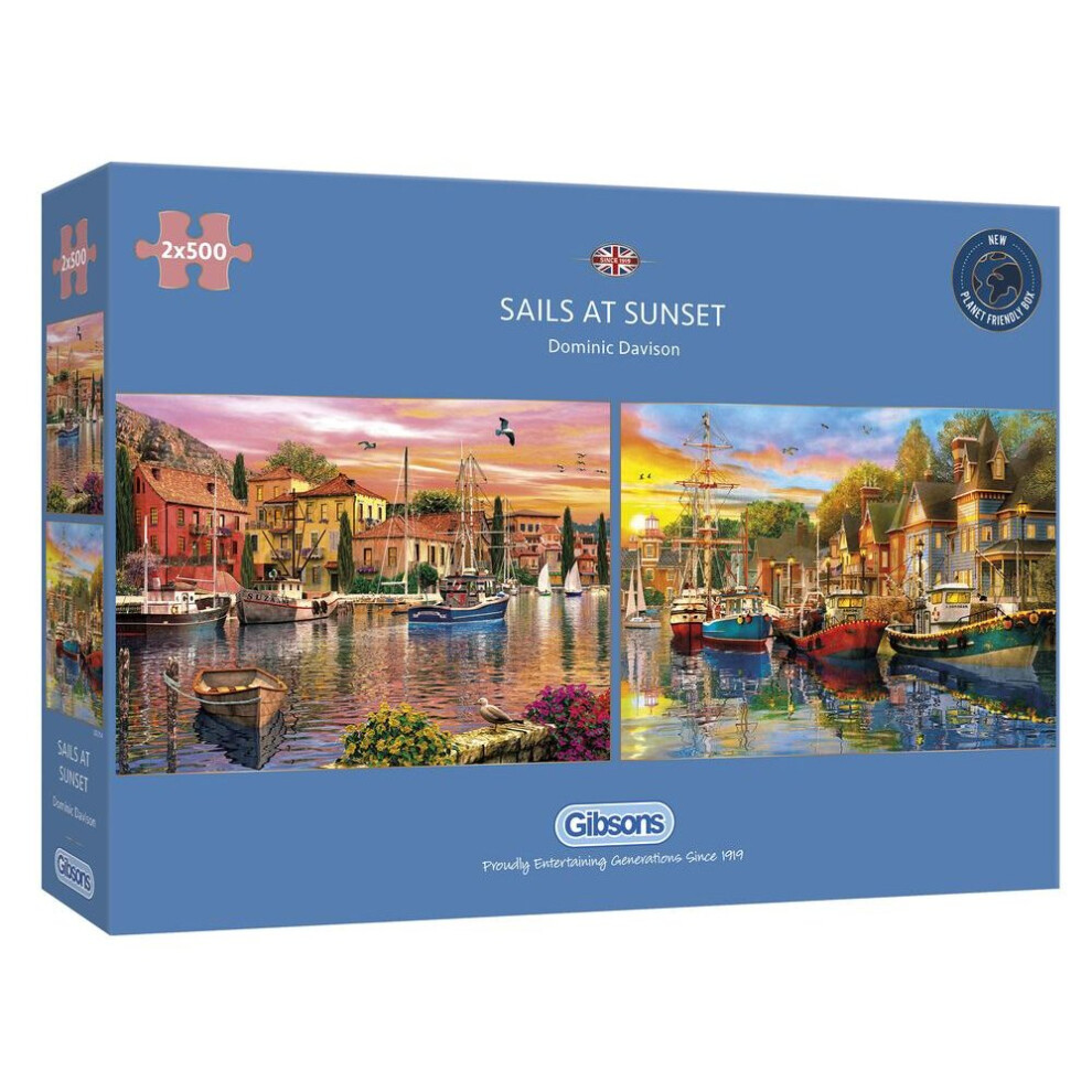 Photos - Jigsaw Puzzle / Mosaic Gibsons 2X500 Piece Sails At Sunset Jigsaw Puzzle