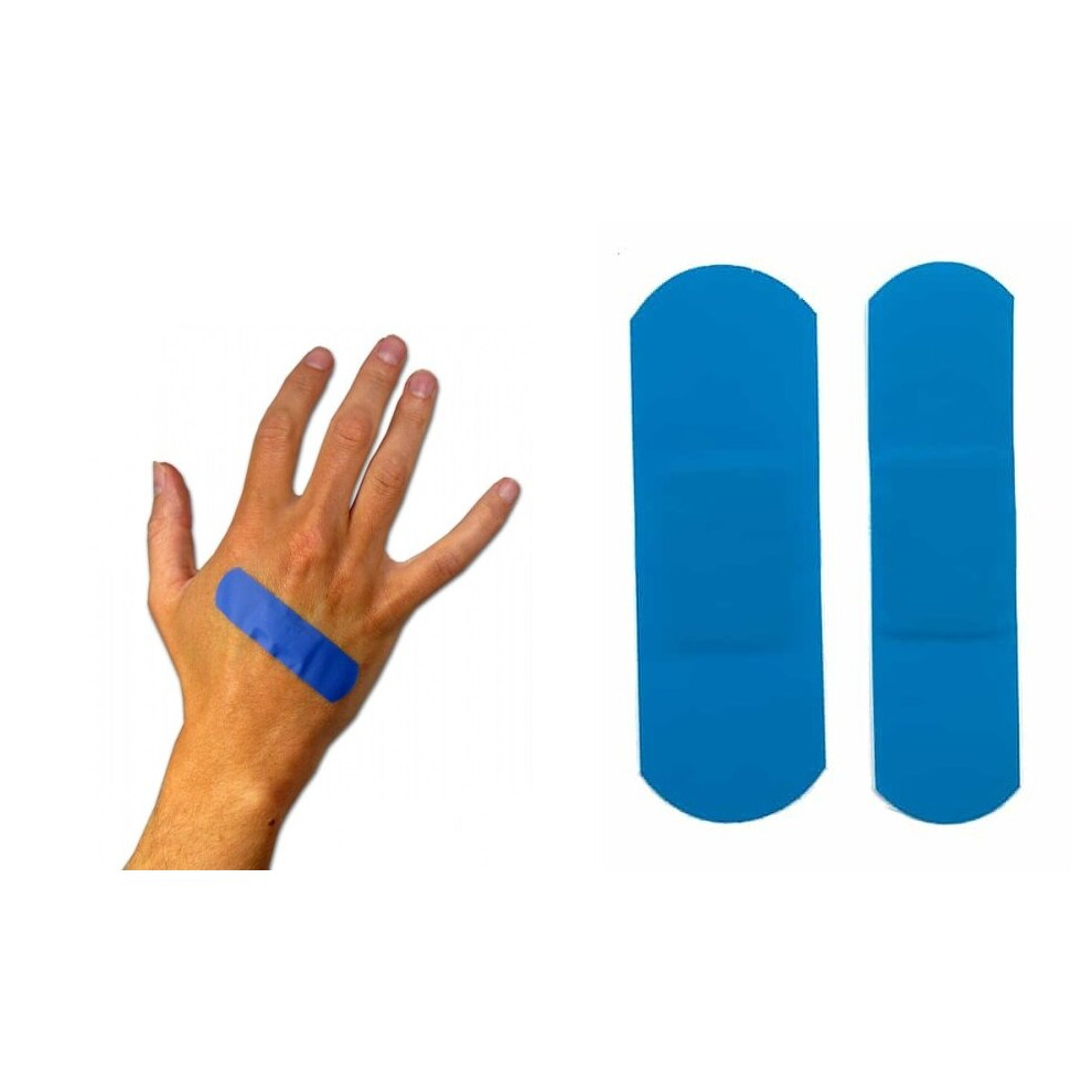 60 Blue Plasters Flexible Waterproof Cut Wound Bandage Band Aid Catering Cooking