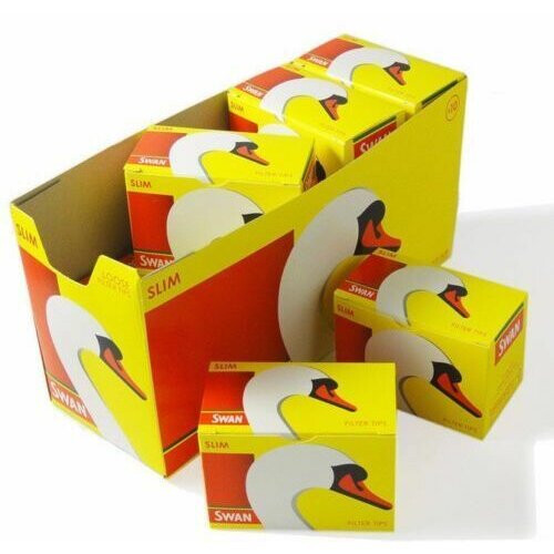 20 Packs x 165 SWAN Slim line Filter Tips Slimline