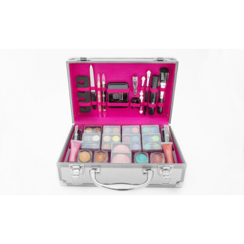 Dawn Till Dusk 54pc Make Up Vanity Case - Silver B2035201710