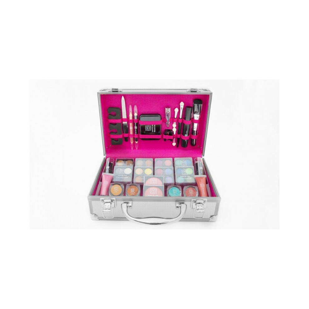 Dawn Till Dusk Make Up Vanity Case 54pc B2035201710 - Silver