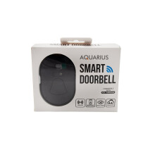 Aquarius Wireless Smart Camera Doorbell With Real Time Monitoring, Night Vision, Compatible With Ios And Android - Black