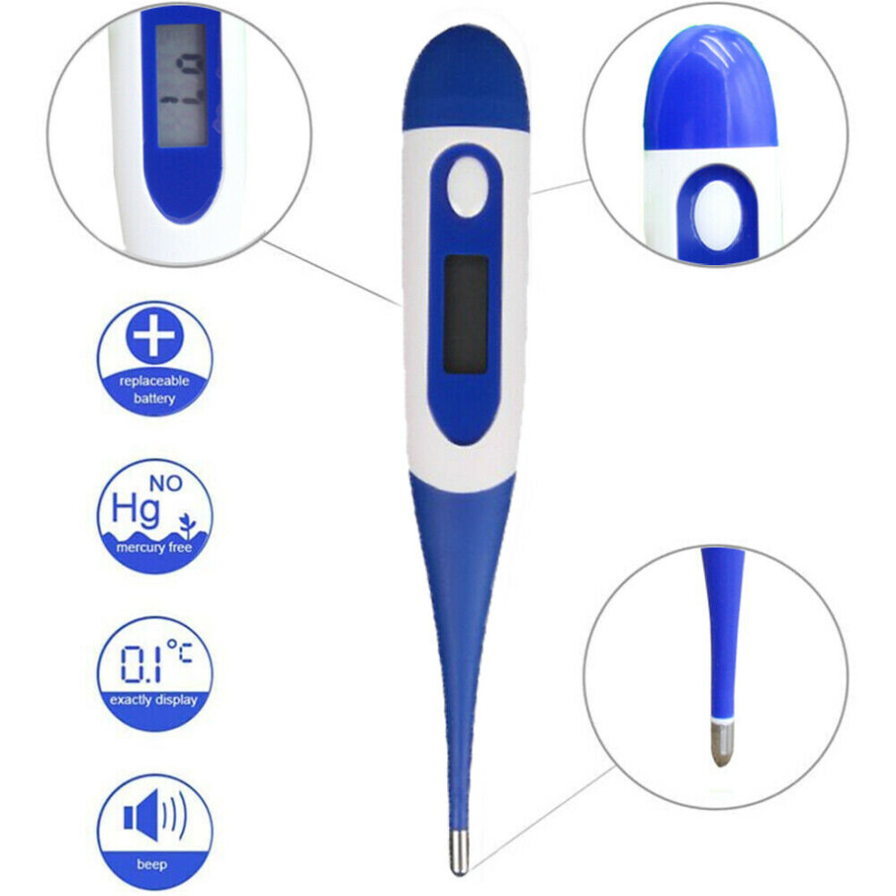 Eranpo Soft Head Electronic Lcd Oral Thermometer Digital Body Home Measuring