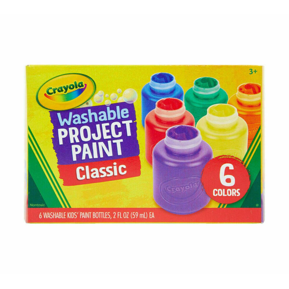 CRAYOLA WASHABLE KIDS PAINT PACK OF 6