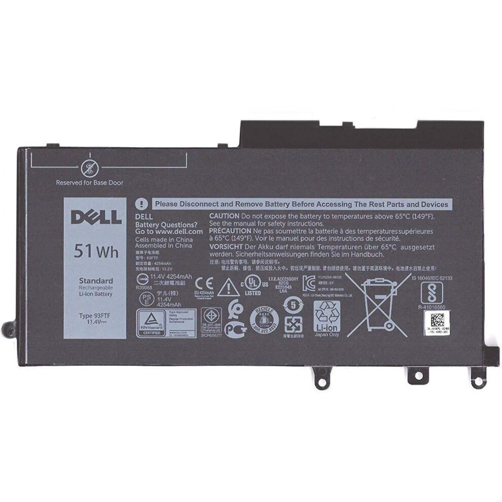Dell Latitude 5280 5290 5480 5490 5491 5495 51Whr Battery D4cmt 93Ftf 451-Bbzt