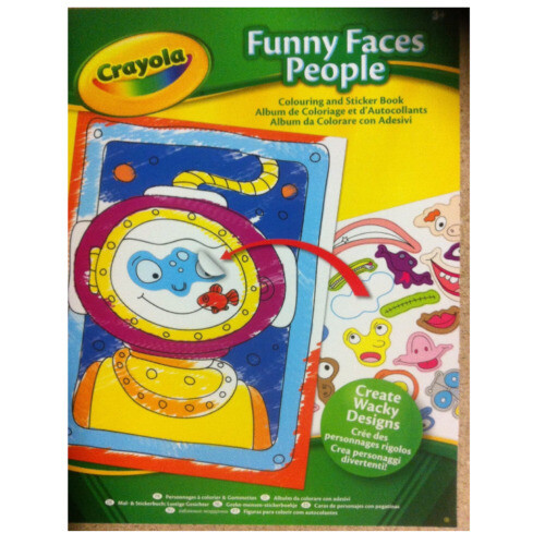 Crayola CRAYOLA FUNNY FACES PEOPLE COLOURING & STICKER BOOK