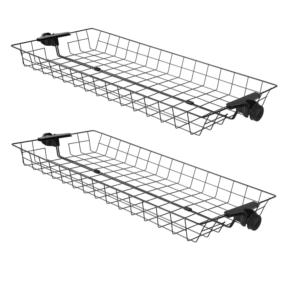 SoBuy® FRG34-P02, Two Storage Baskets for Telescopic Wardrobe Organizer