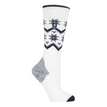 (04-Aug, Cremefarbenes Fairisle) Heat Holders - Heat Holders LITE - Damen Lange Skisocken Dünn Warm | Knielang Skisocken Bunt