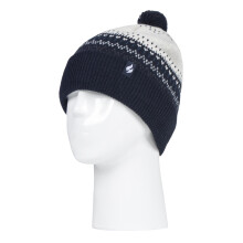 Heat Holders - Heat Holders Beanie Mütze Damen mit Fleecefutter Winter Strickmütze mit Bommel